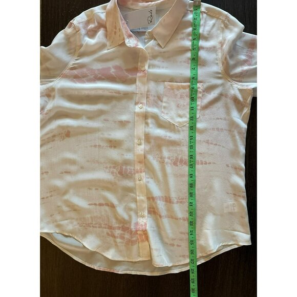 NWT Rails Kate Sunburst Tie Dye Silk Button-Up Shirt Size Large - Picture 9 of 9